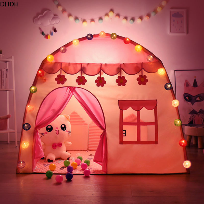 Outdoor Tent Playhouse - เต็นท์เด็กเกมกลางแจ้งในร่มสวน Tipi ปราสาทเจ้าหญิงพับ Cubby ของเล่นเต็นท์ Enfant