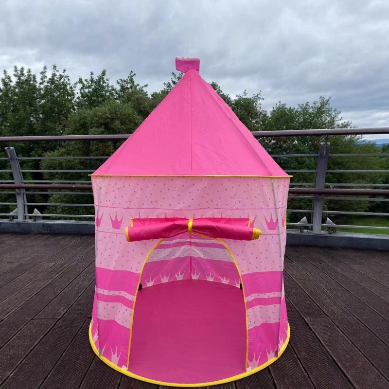 Outdoor Tent Playhouse - เด็กเล่นเต็นท์ปราสาท Yurt เด็ก Interactive Playhouse เจ้าหญิงสีชมพู