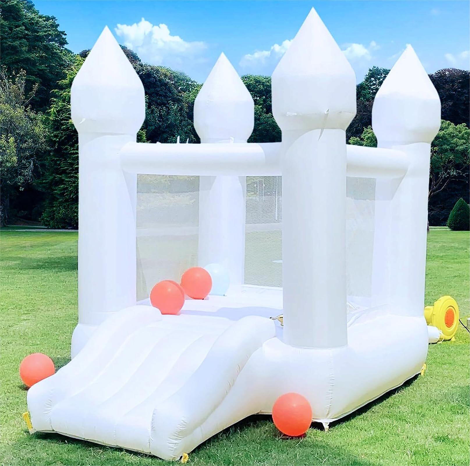 Kids Outdoor Easter Gifts - Iatable บ้านเป่าลมเป่าลมสีขาว370W ของขวัญวันอีสเตอร์สำหรับเด็กที่อาบน้ำปาร์ตี้เด็ก