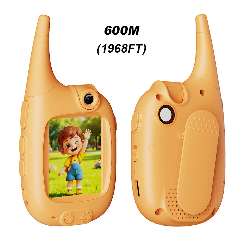 Kids Outdoor Voices - วิทยุสื่อสารแบบวิดีโอสำหรับเด็ก 2 ชิ้น ชุดวิดีโอแชทเปลี่ยนเสียงพูดได้ วิทยุสื่อสารสำหรับใช้ในร่มและกลางแจ้ง ของขวัญสำหรับเด็กชายและเด็กหญิง