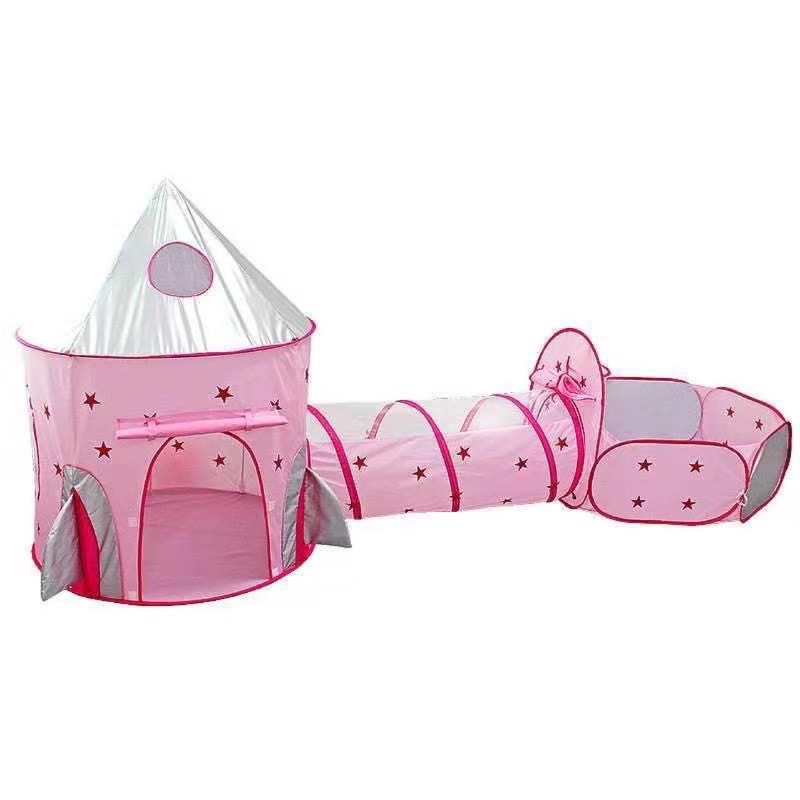 Outdoor Tent Playhouse - เต็นท์เด็กแบบพกพา 3 in 1 ของเล่นเต็นท์พับได้ อุโมงค์คลาน