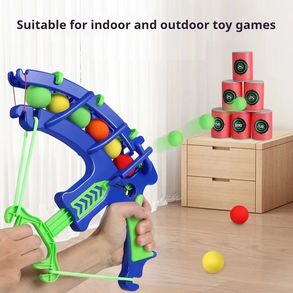 Kids Outdoor Games For Party - ปืนยิงฟองสบู่แบบอัตโนมัติ ของเล่นเด็ก ลูกบอลนิ่ม ของเล่นกีฬา ยิงเป้า ปืนยิงฟองสบู่