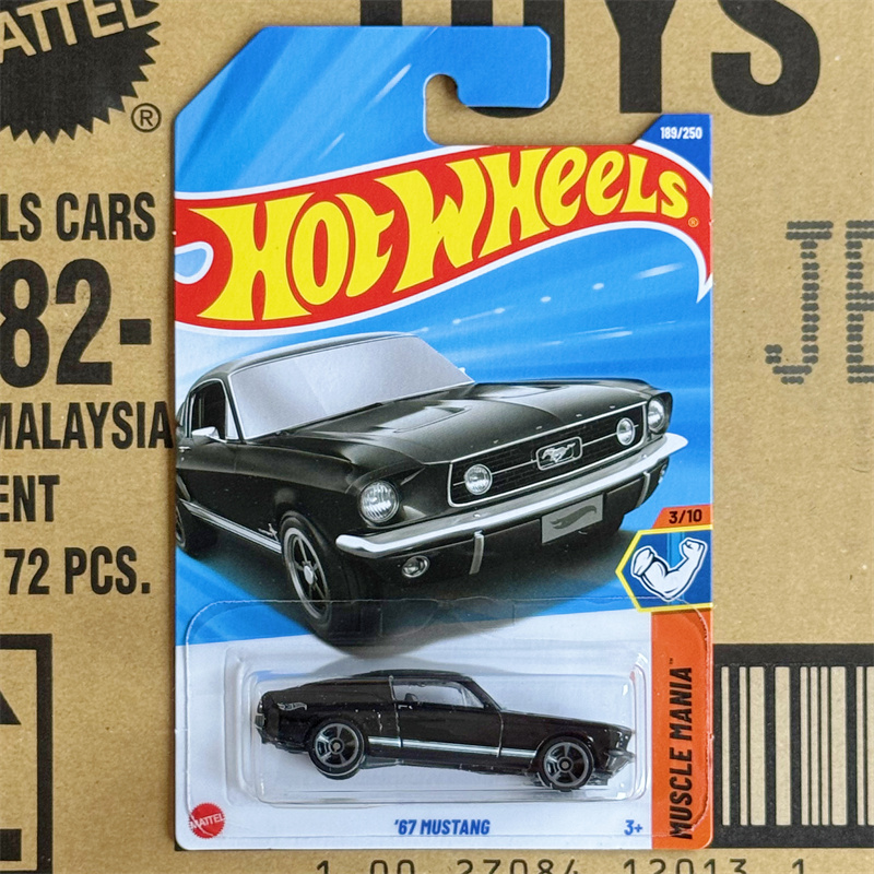 Mattel Toy Hot Wheels - รถของเล่นฮอทวีลส์ 1:64 รถซุปเปอร์ฮอทวีลส์ 67 MUSTANG และของขวัญวันเกิดอื่นๆสำหรับเด็กผู้ชาย