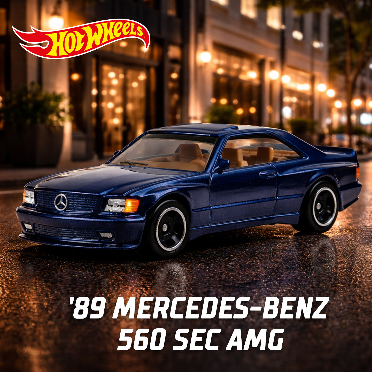 Mattel Toy Hot Wheels - รถของเล่นฮอทวีลส์ ฮอทวีลส์ ซุปเปอร์คาร์ คาร์'89 เมอร์เซเดส-เบนซ์ 560SEC