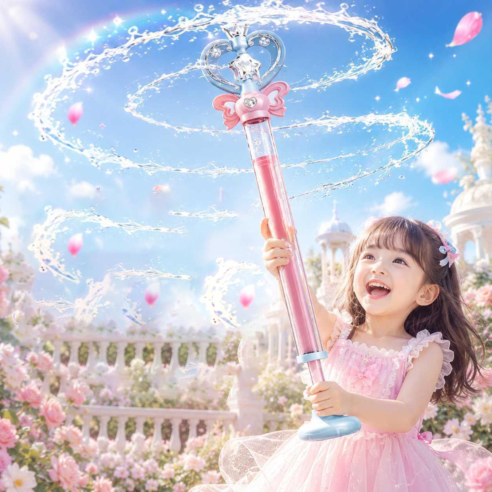 Kids Outdoor Games For Party - ไม้กายสิทธิ์พ่นน้ำดีไซน์แฟนตาซีสำหรับเด็ก เหมาะสำหรับเล่นน้ำในฤดูร้อน ใช้ในอ่างอาบน้ำ สระว่ายน้ำ งานปาร์ตี้ริมชายหาดกลางแจ้ง