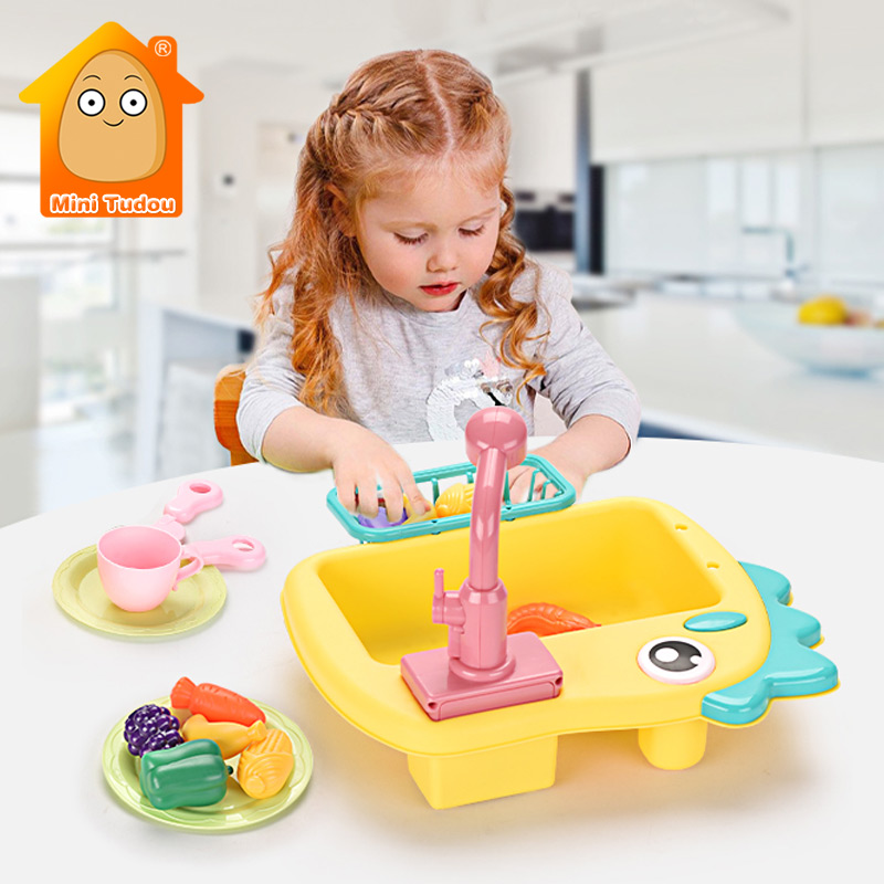 Kids Outdoor Mud Kitchen - เด็ก Toy Electric ล้างเครื่องซักผ้าผลไม้ผักเกมการศึกษาของเล่นเด็กวันเกิดของขวัญ