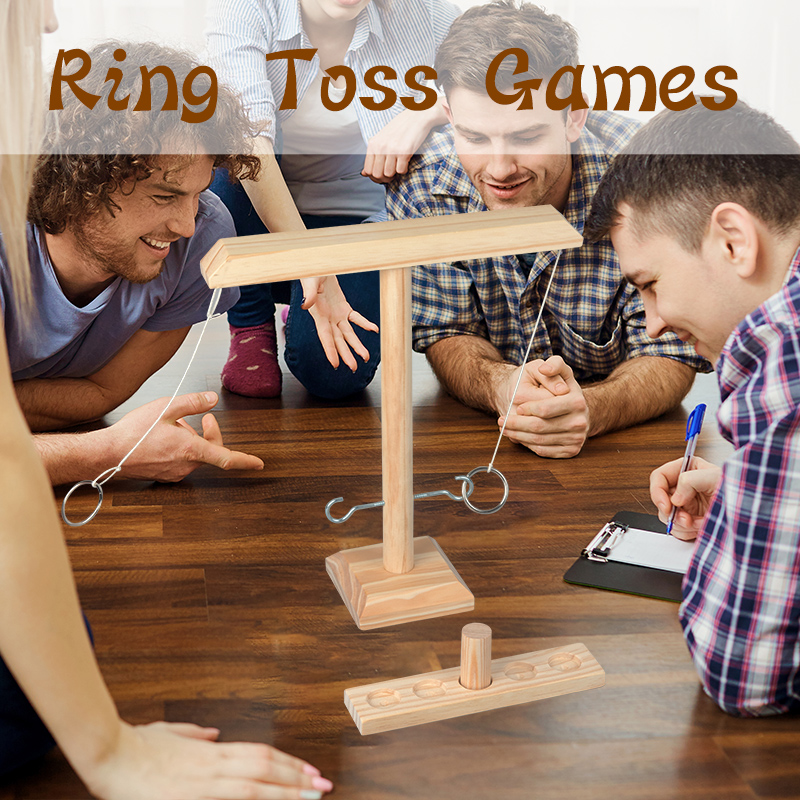 Kids Outdoor Games For Party - แหวนโยนเกมสําหรับเด็กผู้ใหญ่ Home Party ดื่มเกม Fast-paced มือถือไม้เกมกระดาน
