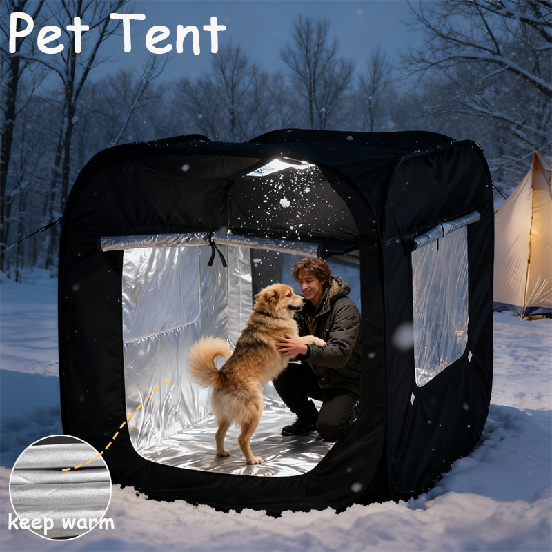 Outdoor Tent Playhouse - เต็นท์สัตว์เลี้ยงขนาดใหญ่พิเศษแบบพับได้อเนกประสงค์ ปี 2026 กันลม พร้อมอุปกรณ์ฝึกอบรม เหมาะสำหรับเล่นในร่ม/กันแดดกลางแจ้ง