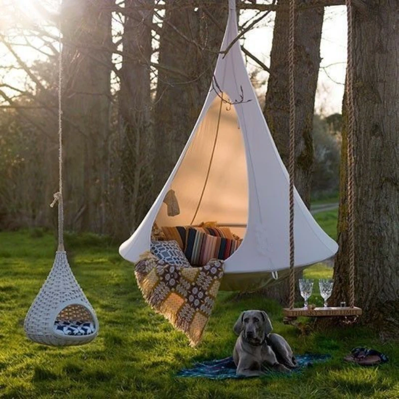 Kids Outdoor Hammock Swing - เด็ก Swing สวนกลางแจ้ง Camp Hammock Tree