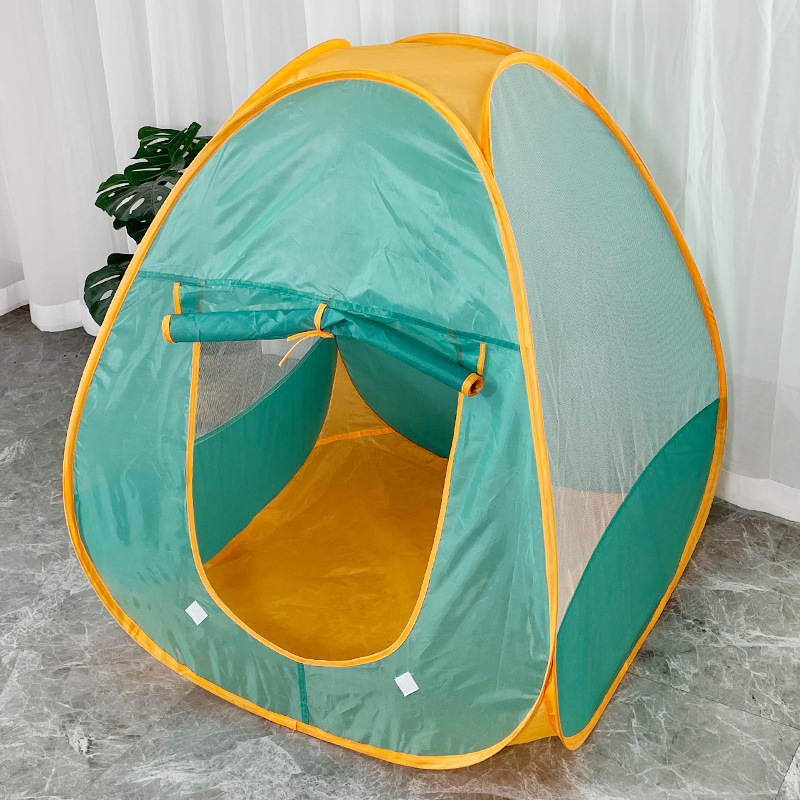 Outdoor Tent Playhouse - ในร่มและกลางแจ้งเด็ก Pop-Up เกมเต็นท์สีส้มสีเขียวเต็นท์แบบพกพาพับได้ House สะดวกในการพกพาเด็กของขวัญ