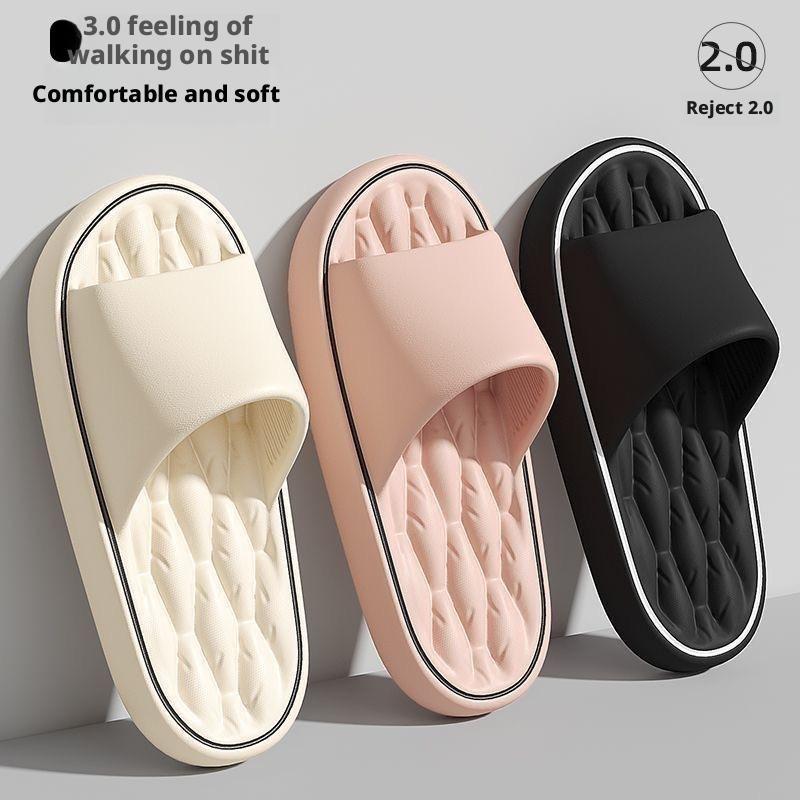 Kids Outdoor Shoes - รองเท้าแตะลายเส้นสำหรับคู่รัก - รองเท้าแตะในร่มกันลื่นสำหรับฤดูร้อน รองเท้าใส่ในบ้าน EVA นุ่ม
