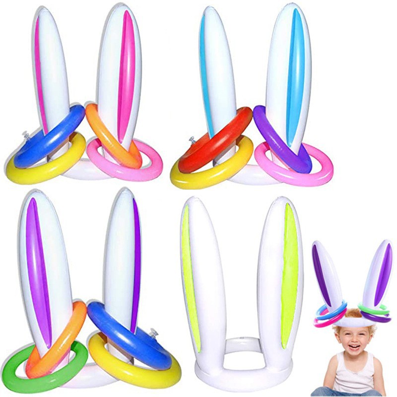 Inflatable กระต่ายหูโยนเกม Fer - Kids Outdoor Easter Gifts บทวิจารณ์และราคา