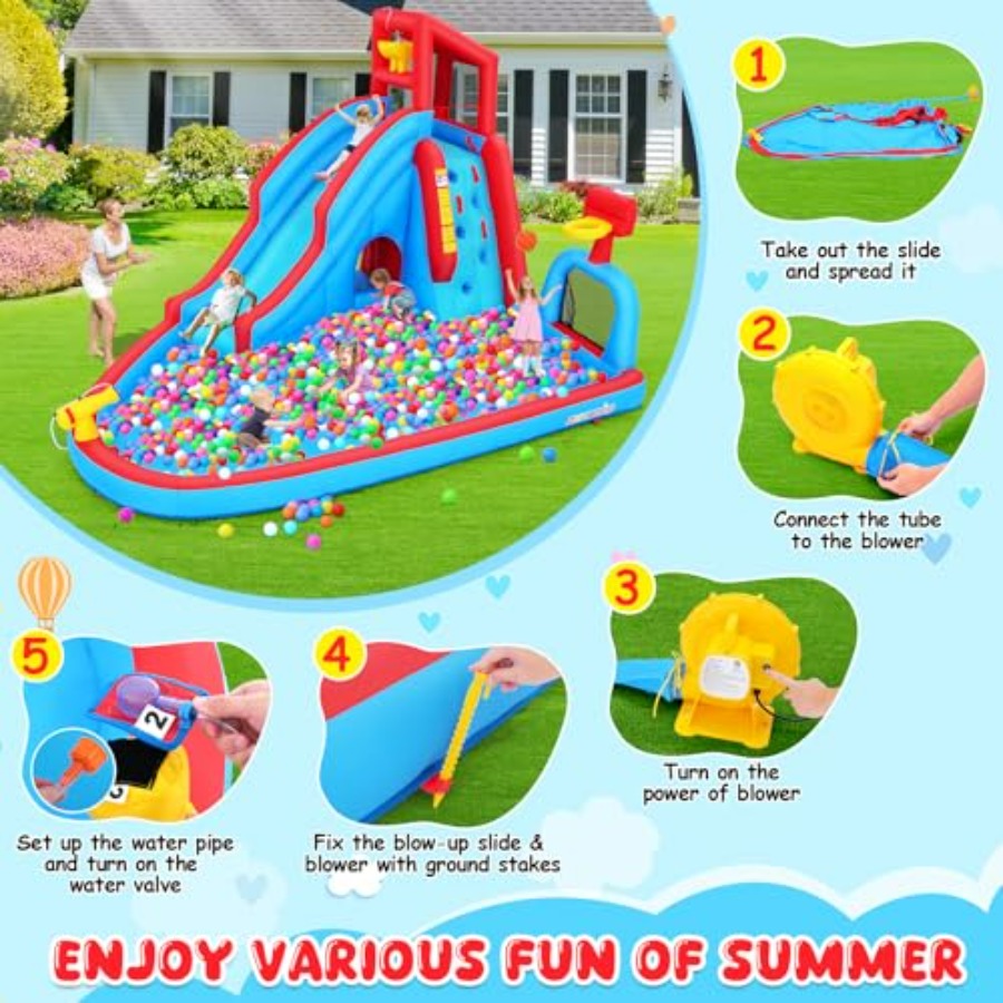 สไลเดอร์น้ำเป่าลมกลางแจ้งสำหรั - Kids Outdoor Climbing บทวิจารณ์และราคา
