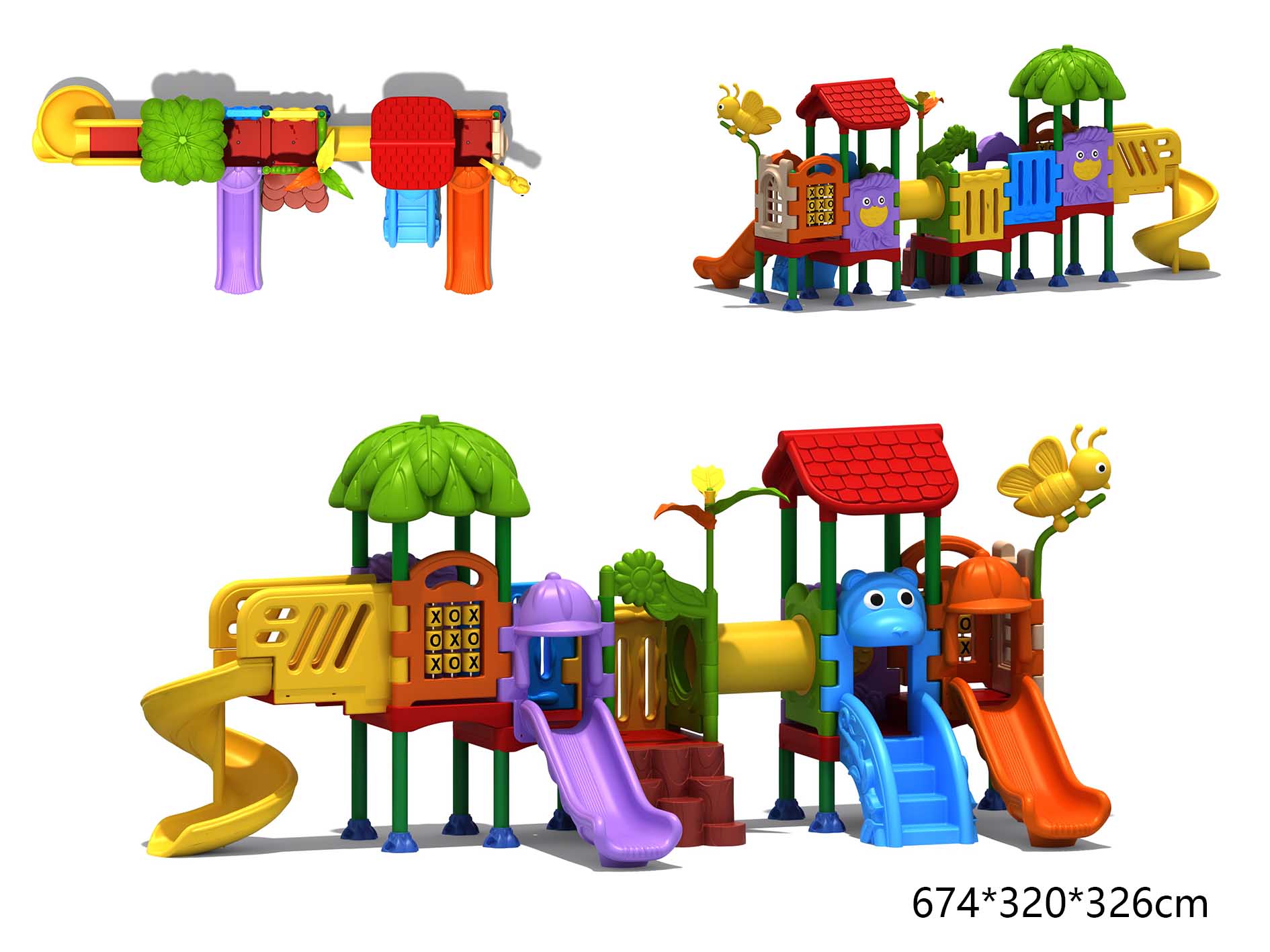 ชุดสนามเด็กเล่นพร้อมสไลเดอร์สำ - Kids Outdoor Slide Set บทวิจารณ์และราคา
