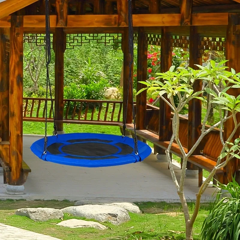 เปลญวนเด็กแบบวงกลมผ้าใบอ๊อกซ์ฟ - Kids Outdoor Hammock Swing บทวิจารณ์และราคา