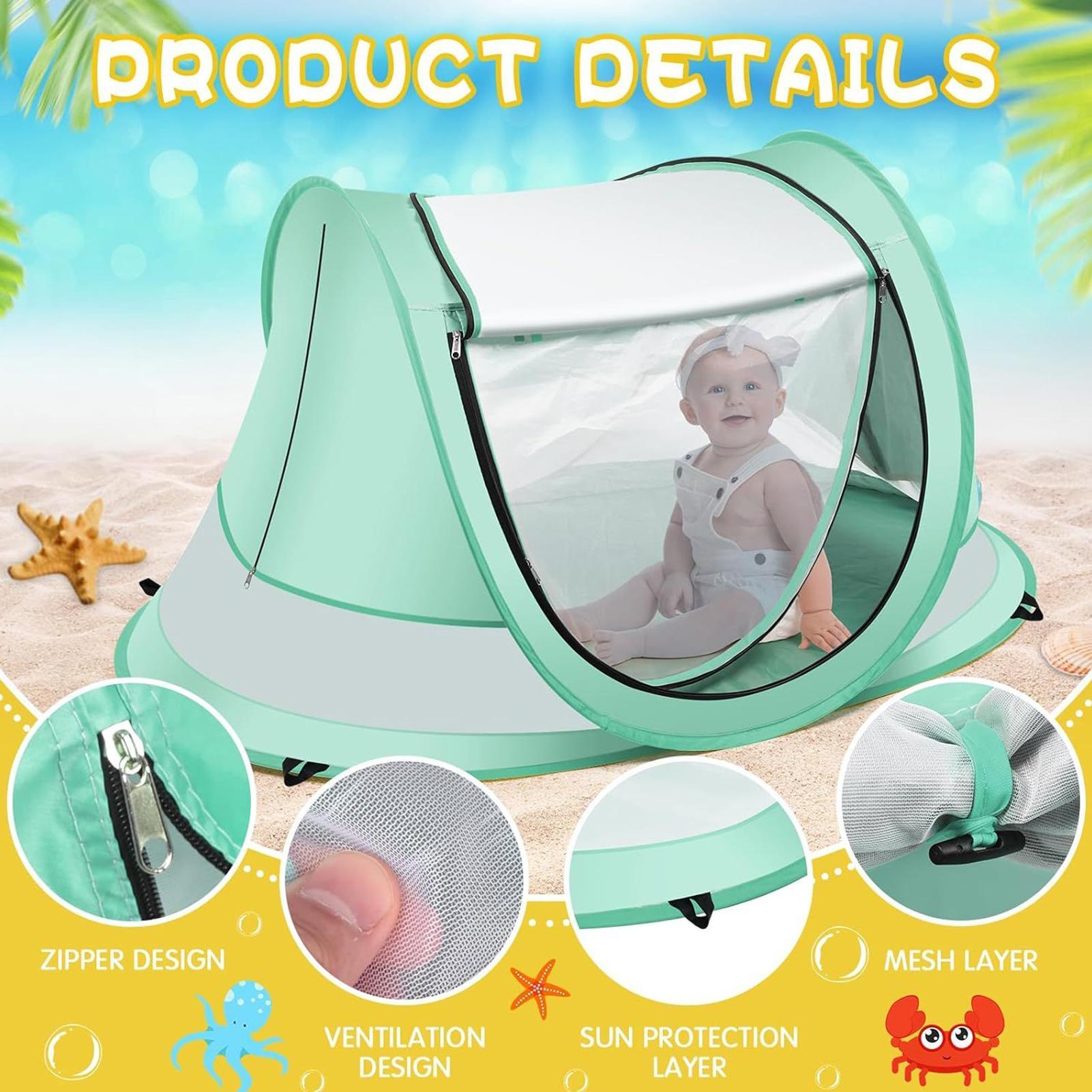 เต็นท์ชายหาดสำหรับเด็กเล็ก เต็ - Outdoor Tent Playhouse บทวิจารณ์และราคา