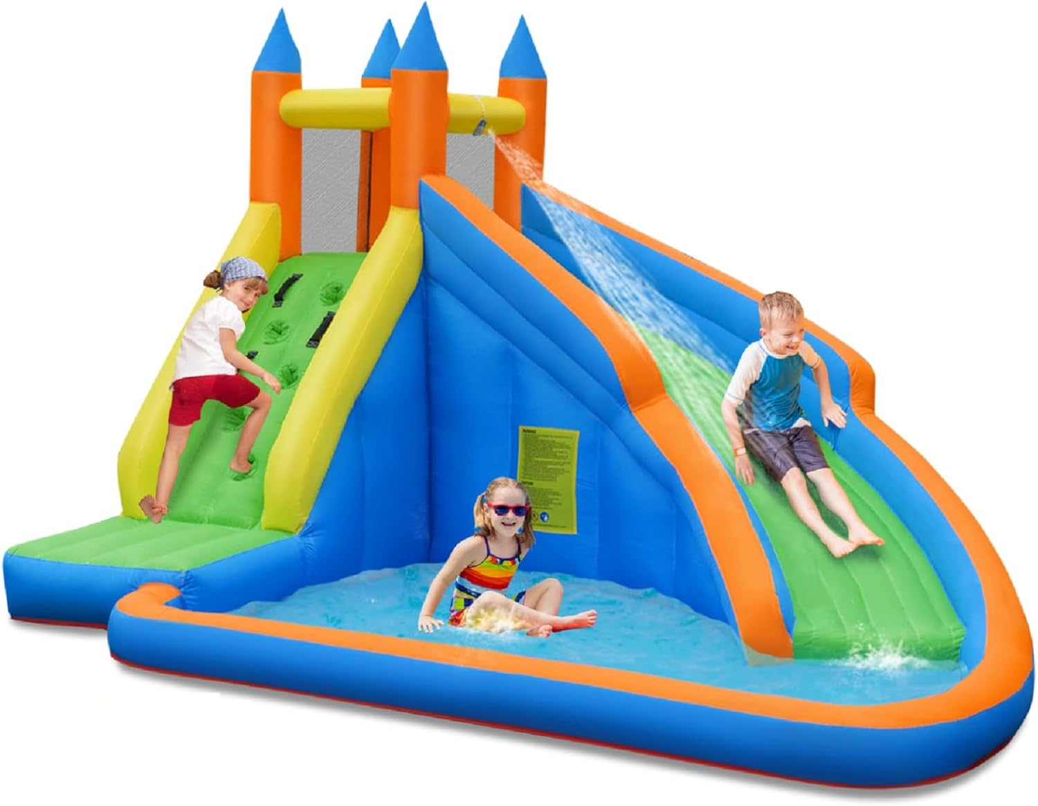 สวนน้ำเป่าลมขนาดใหญ่พร้อมบ้านล - Kids Outdoor Climbing บทวิจารณ์และราคา