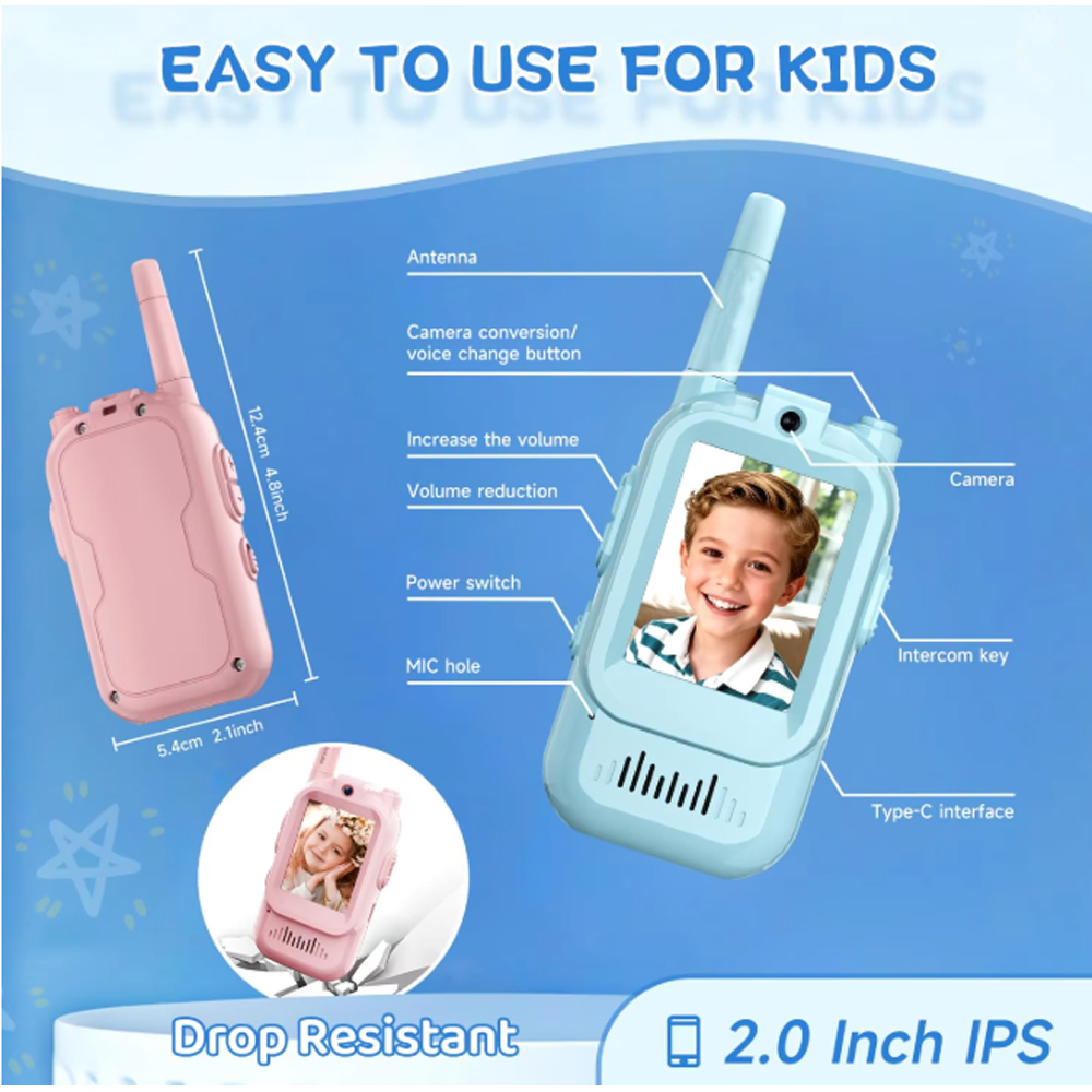 2PCS เครื่องส่งรับวิทยุวิดีโอข - Kids Outdoor Voices บทวิจารณ์และราคา