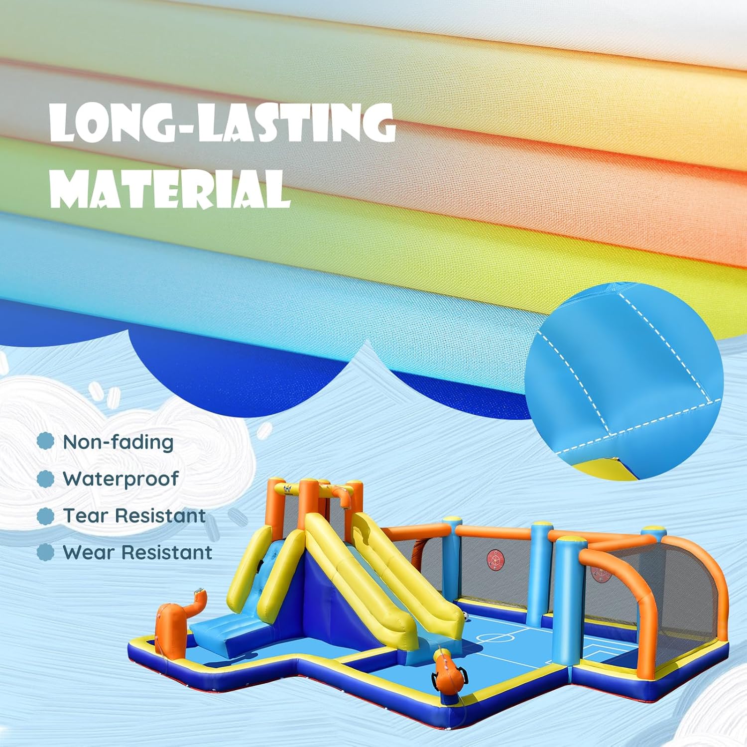สไลเดอร์น้ำเป่าลมขนาดใหญ่พร้อม - Kids Outdoor Climbing บทวิจารณ์และราคา