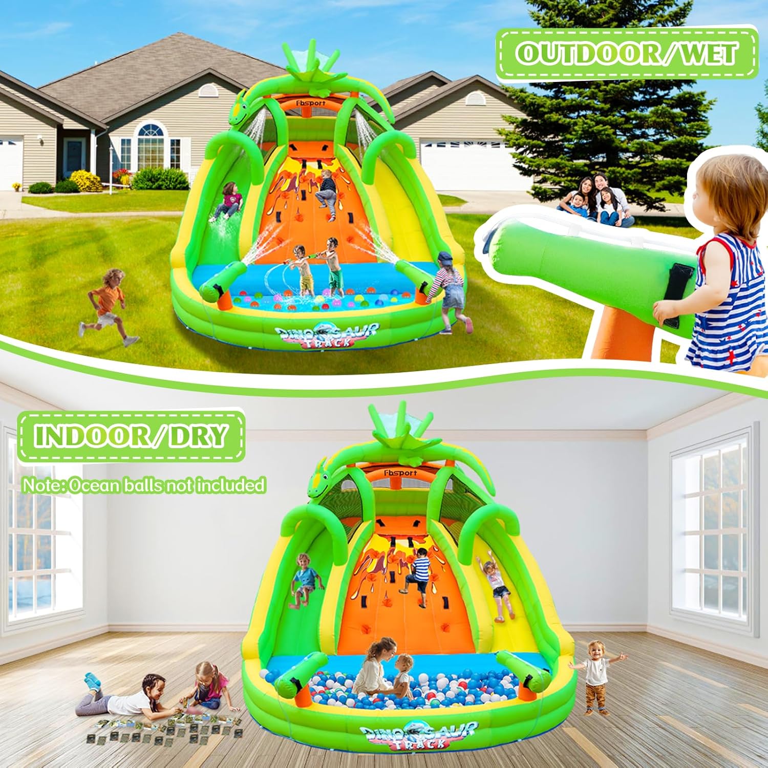 บ้านลมเด็กพร้อมสไลเดอร์ ผนังปี - Kids Outdoor Climbing บทวิจารณ์และราคา