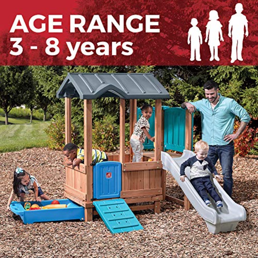 บ้านเด็กเล่นและสไลเดอร์ในป่า,  - Kids Outdoor Slide Set บทวิจารณ์และราคา