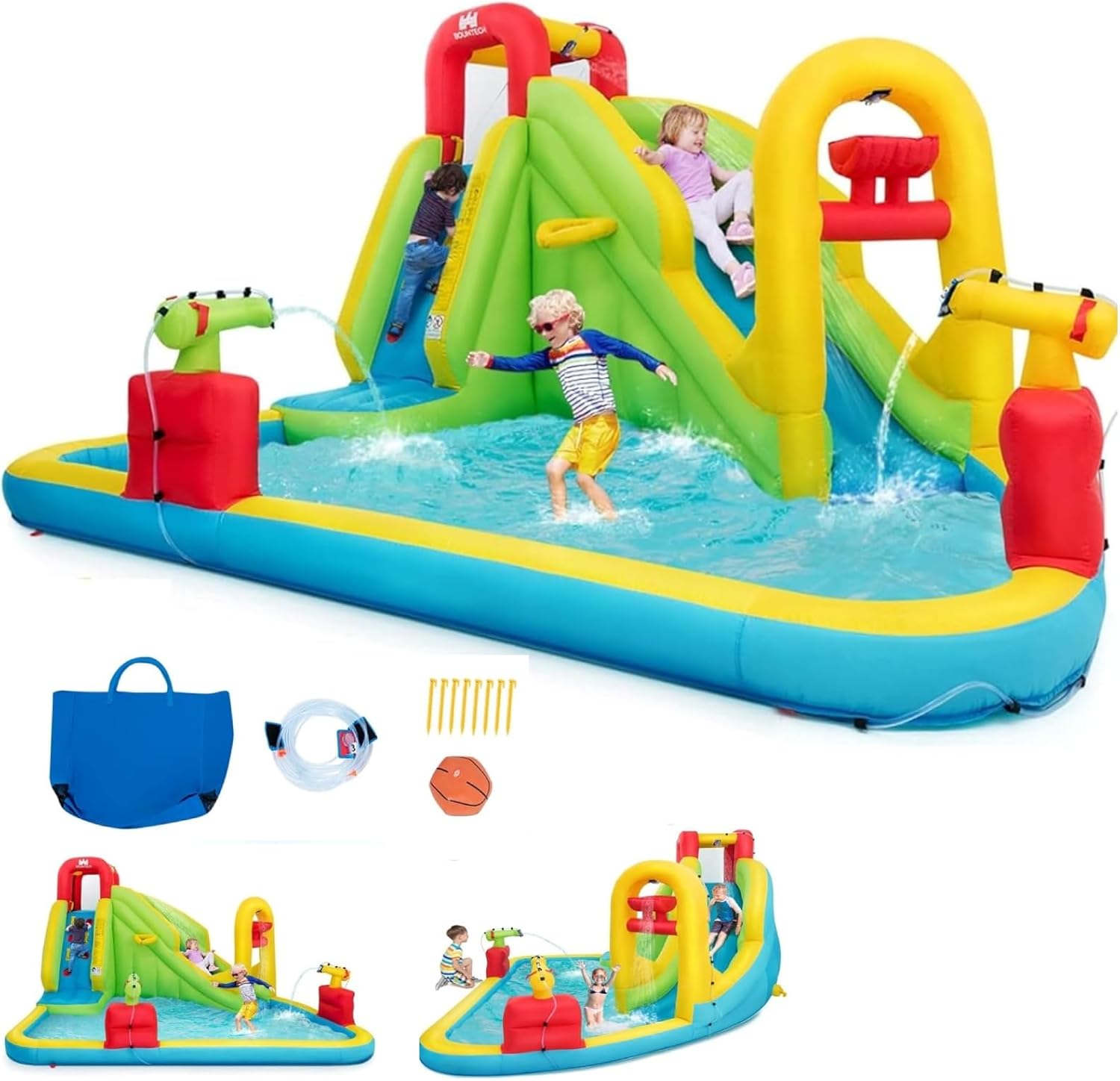 เมกะสวนน้ำเป่าลมสำหรับเด็ก - ส - Kids Outdoor Climbing บทวิจารณ์และราคา