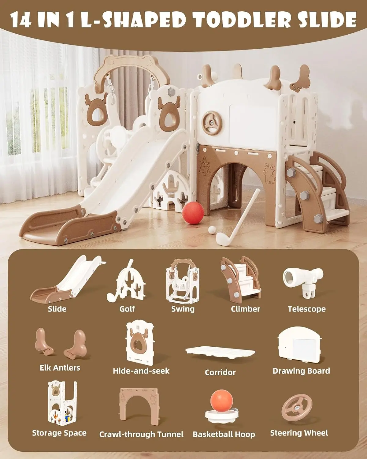 ชุดสไลด์และชิงช้าสำหรับเด็กเล็ - Kids Outdoor Slide Set บทวิจารณ์และราคา