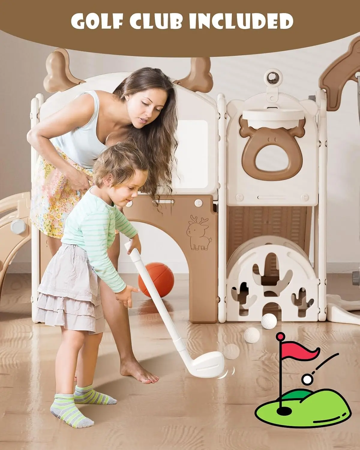 ชุดสไลด์และชิงช้าสำหรับเด็กเล็ - Kids Outdoor Slide Set บทวิจารณ์และราคา