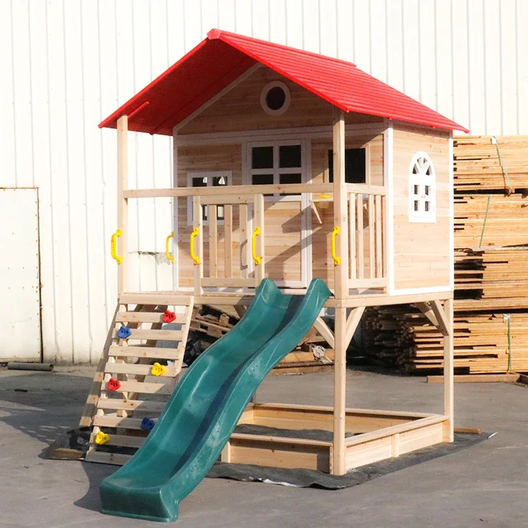 l สนามเด็กเล่นไม้กลางแจ้ง Play - Kids Outdoor Cubby House บทวิจารณ์และราคา