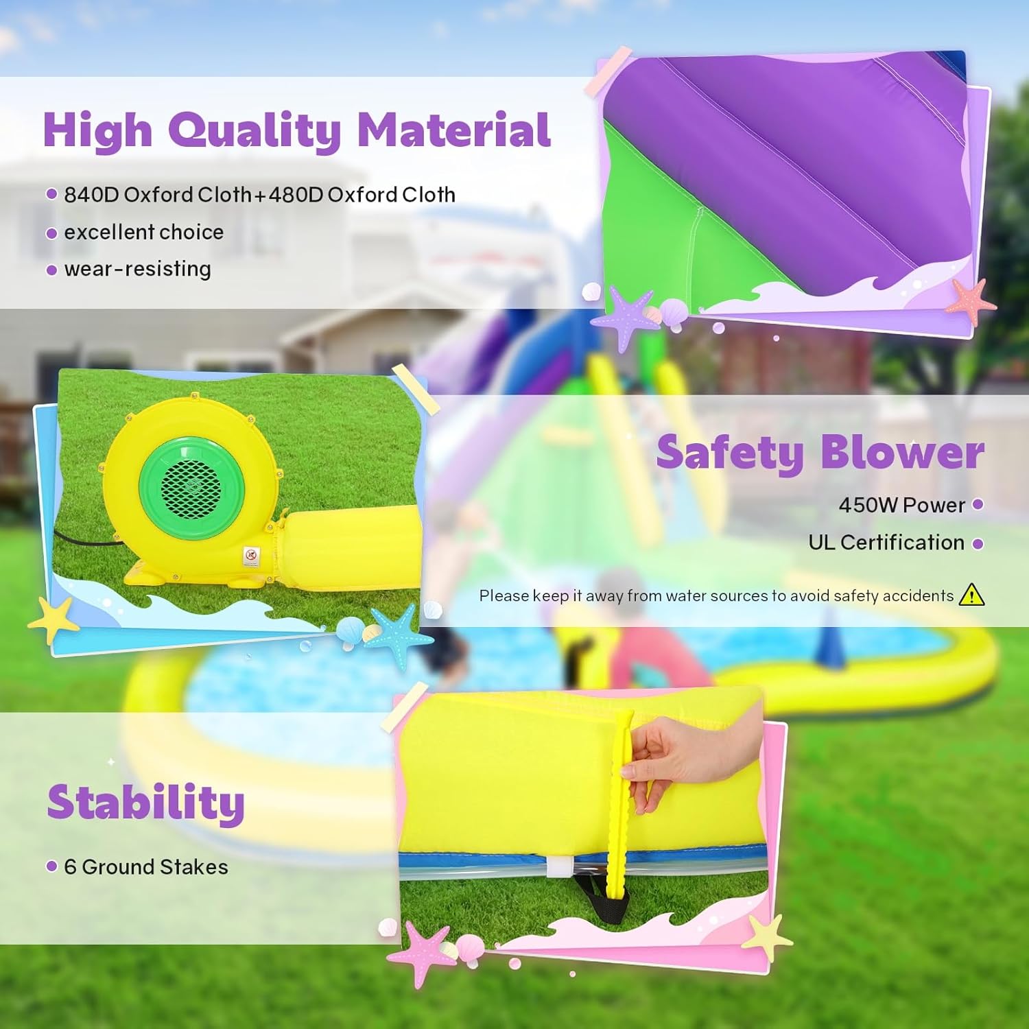 บ้านลมเป่าลมขนาด 13x14 ฟุต พร้ - Kids Outdoor Climbing บทวิจารณ์และราคา