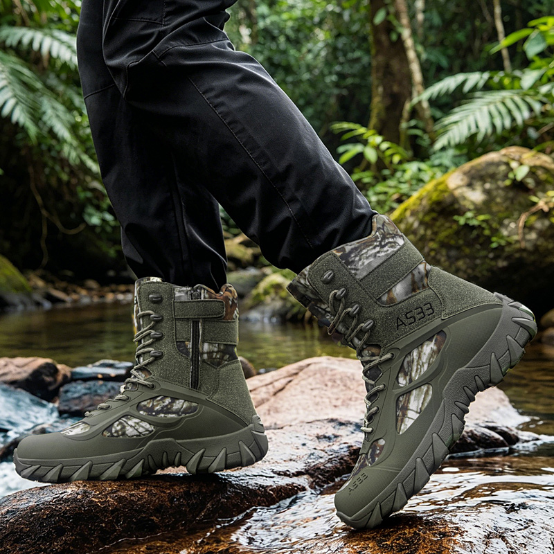 รองเท้าบูทผู้ชายแบบยุทธวิธี สำ - Kids Outdoor Shoes บทวิจารณ์และราคา