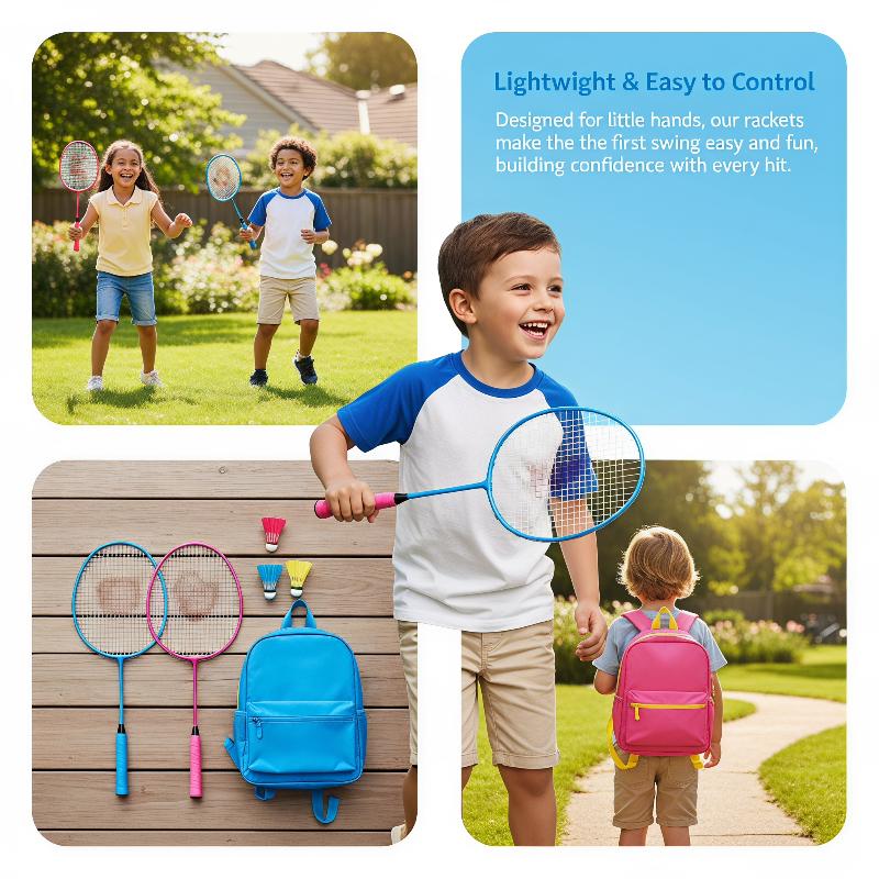 ชุดไม้แบดมินตันสำหรับเด็กเริ่ม - Kids Outdoor Games For Party บทวิจารณ์และราคา
