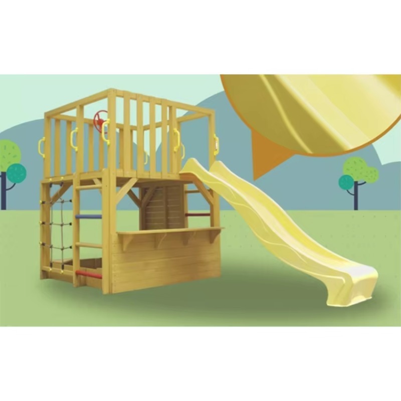 บ้านไม้เด็กเล่นกลางแจ้งพร้อมสไ - Kids Outdoor Cubby House บทวิจารณ์และราคา