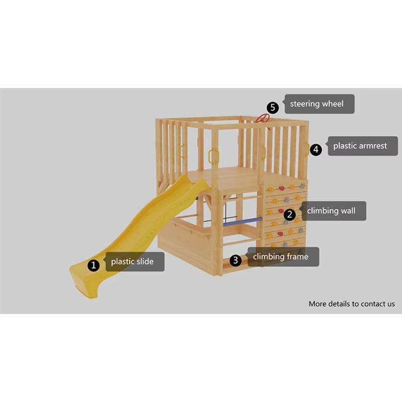 บ้านไม้เด็กเล่นกลางแจ้งพร้อมสไ - Kids Outdoor Cubby House บทวิจารณ์และราคา